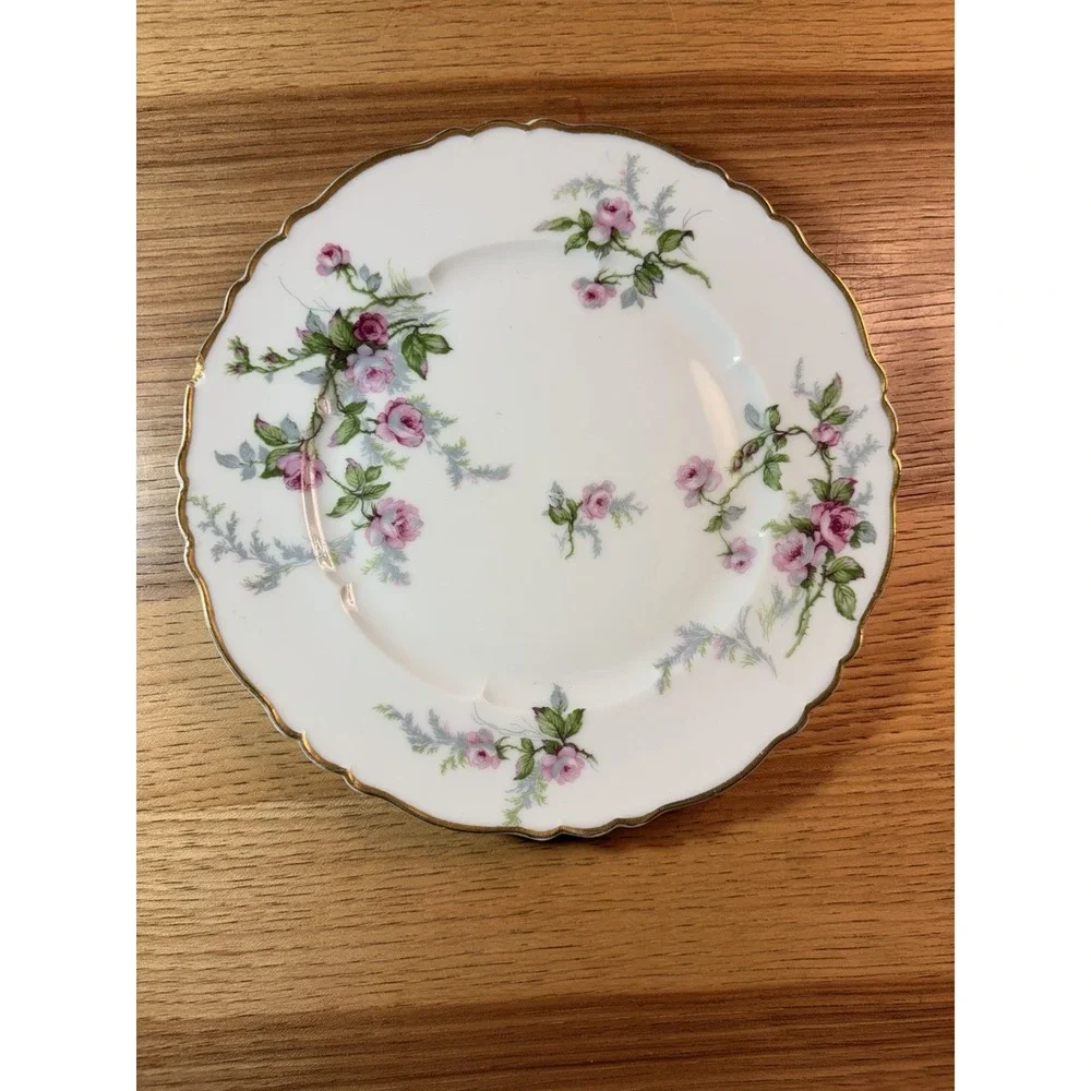Haviland Limoges Sylvia Porcelain Salad Plate Trailing Roses 7.5